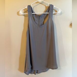 Medium Gray Tank Top with Zipper Detail